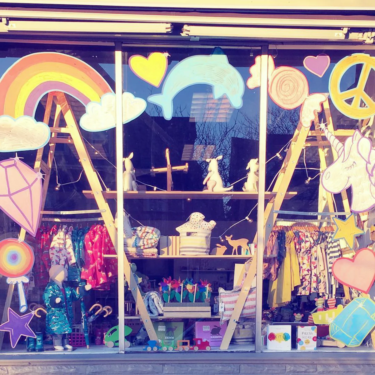 colorful store window from 2016